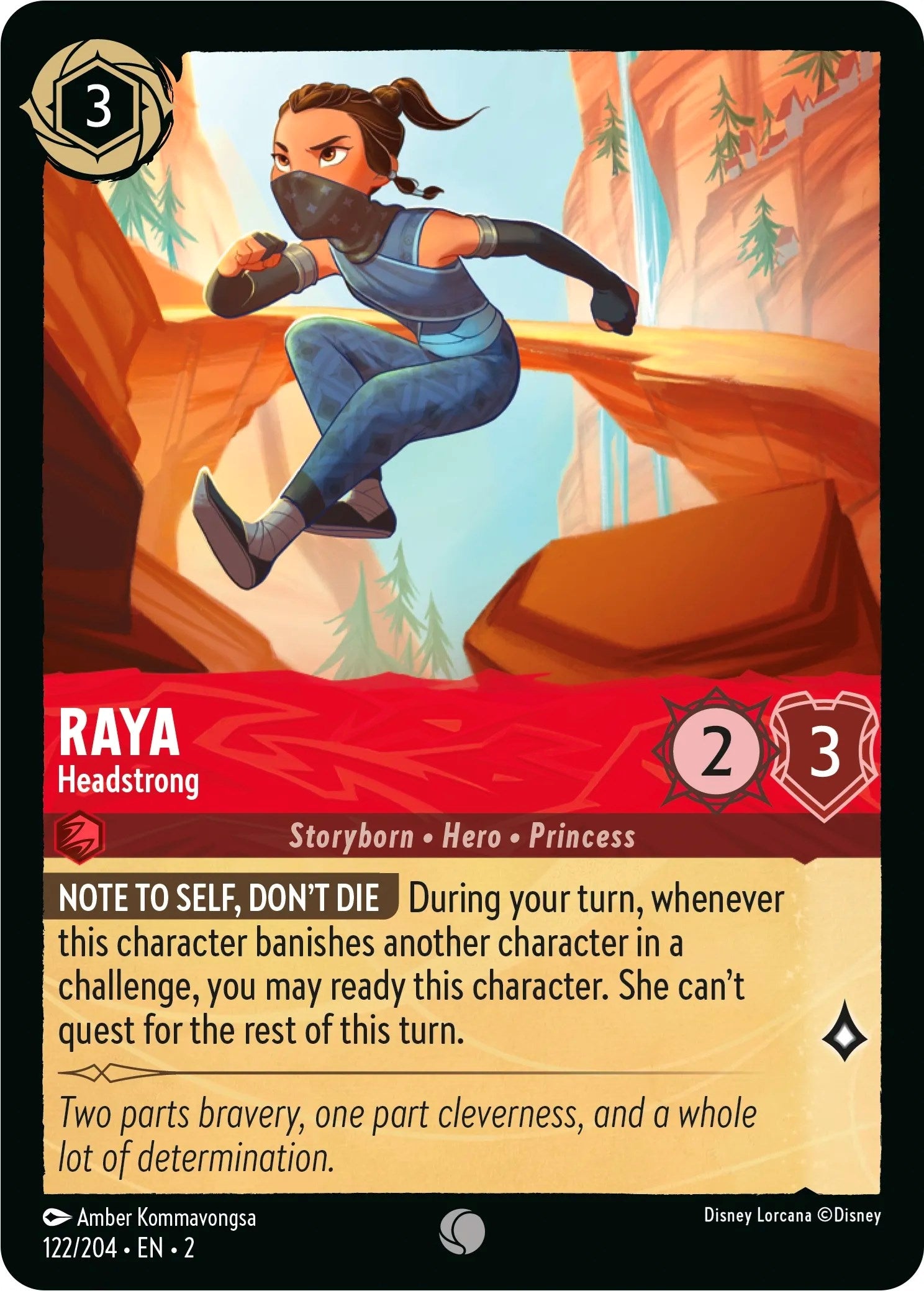 Image for Raya - Headstrong (122/204) (Rise of the Floodborn) (2) - Disney Lorcana