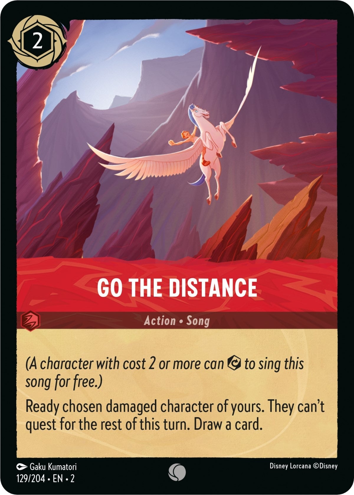 Image for Go the Distance (129/204) (Rise of the Floodborn) (2) - Disney Lorcana