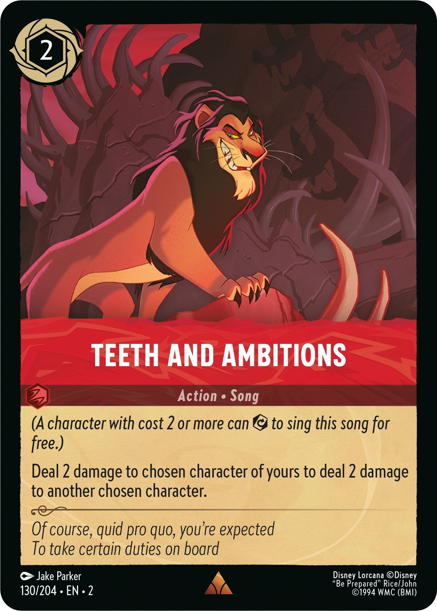 Image for Teeth and Ambitions (130/204) (Rise of the Floodborn) (2) - Disney Lorcana