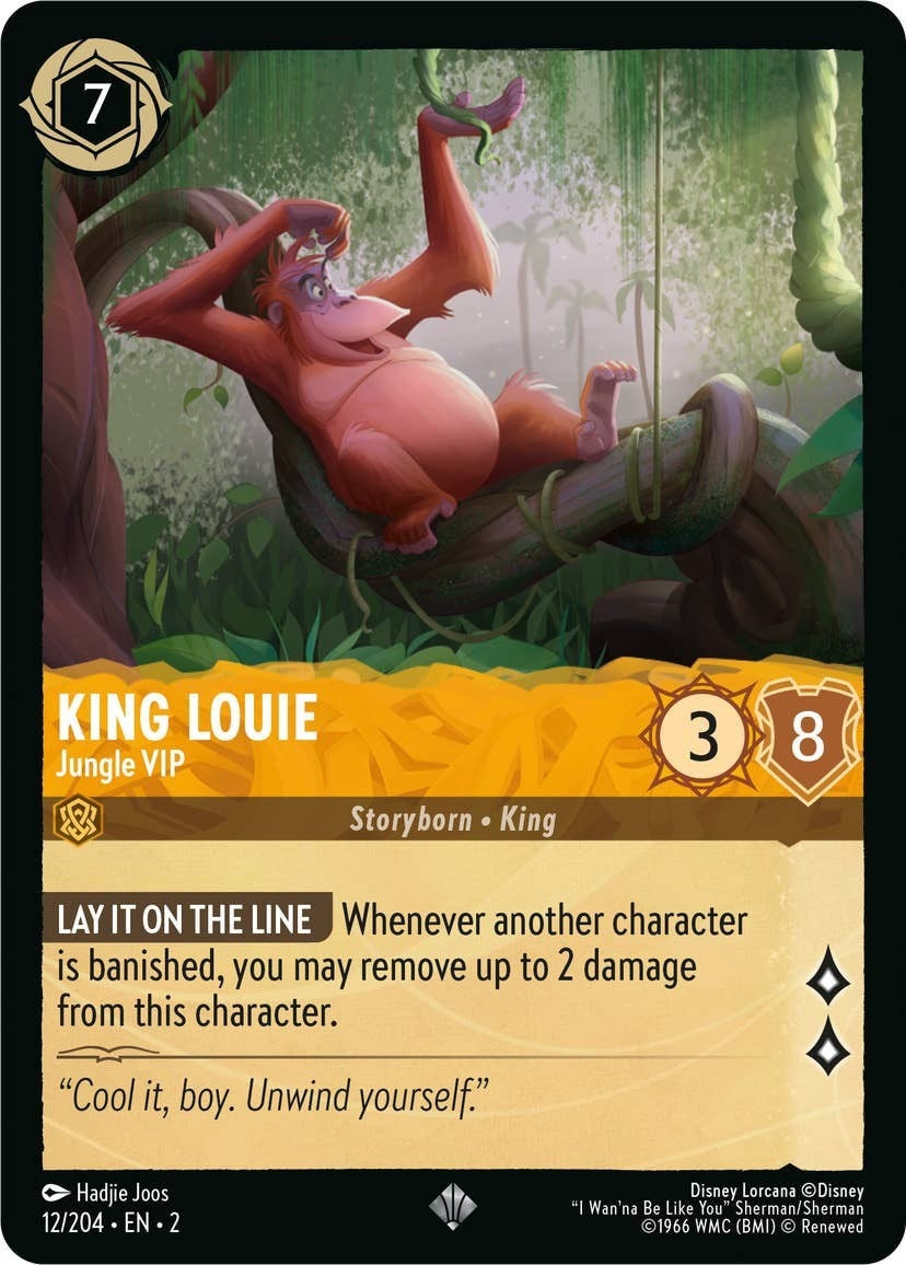 Image for King Louie - Jungle VIP (12/204) (Rise of the Floodborn) (2) - Disney Lorcana