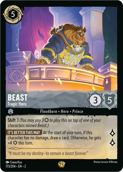 Image for Beast - Tragic Hero (173/204) (Rise of the Floodborn) (2) - Disney Lorcana
