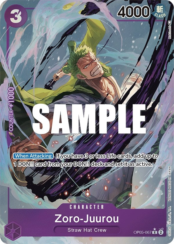 Image for Zoro-Juurou (Alternate Art) (OP05-067) (Awakening of the New Era) (OP05) - One Piece Card Game