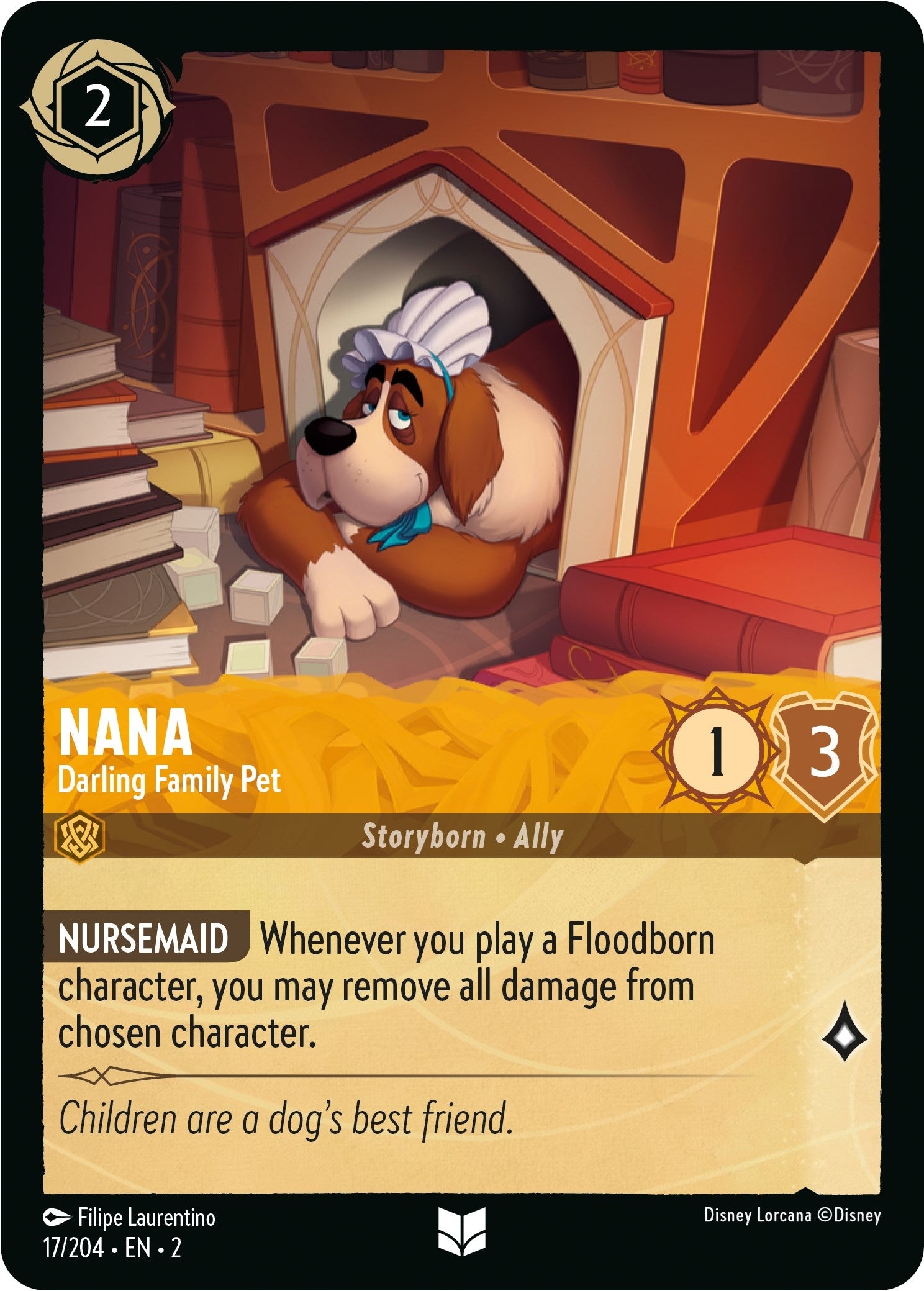 Image for Nana - Darling Family Pet (17/204) (Rise of the Floodborn) (2) - Disney Lorcana