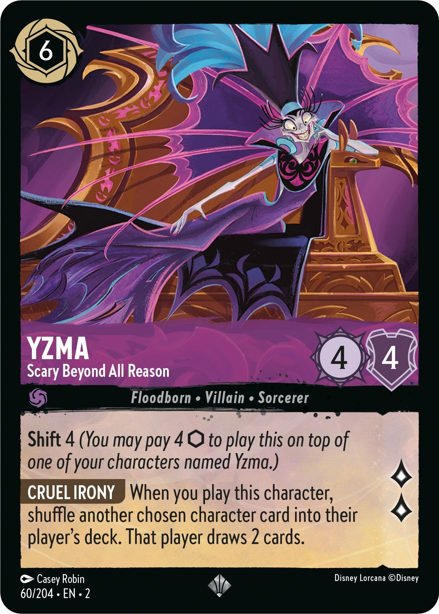 Image for Yzma - Scary Beyond All Reason (60/204) (Rise of the Floodborn) (2) - Disney Lorcana
