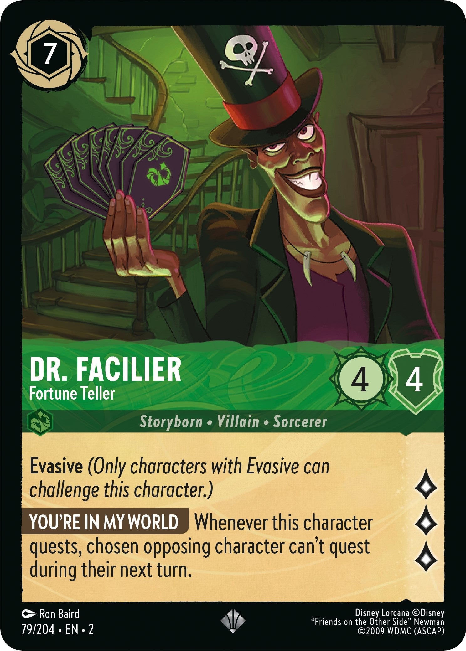 Image for Dr. Facilier - Fortune Teller (79/204) (Rise of the Floodborn) (2) - Disney Lorcana