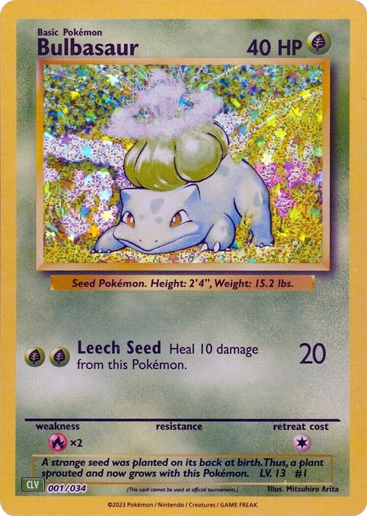 Image for Bulbasaur (001/034) (Trading Card Game Classic) (CL) - Pokemon