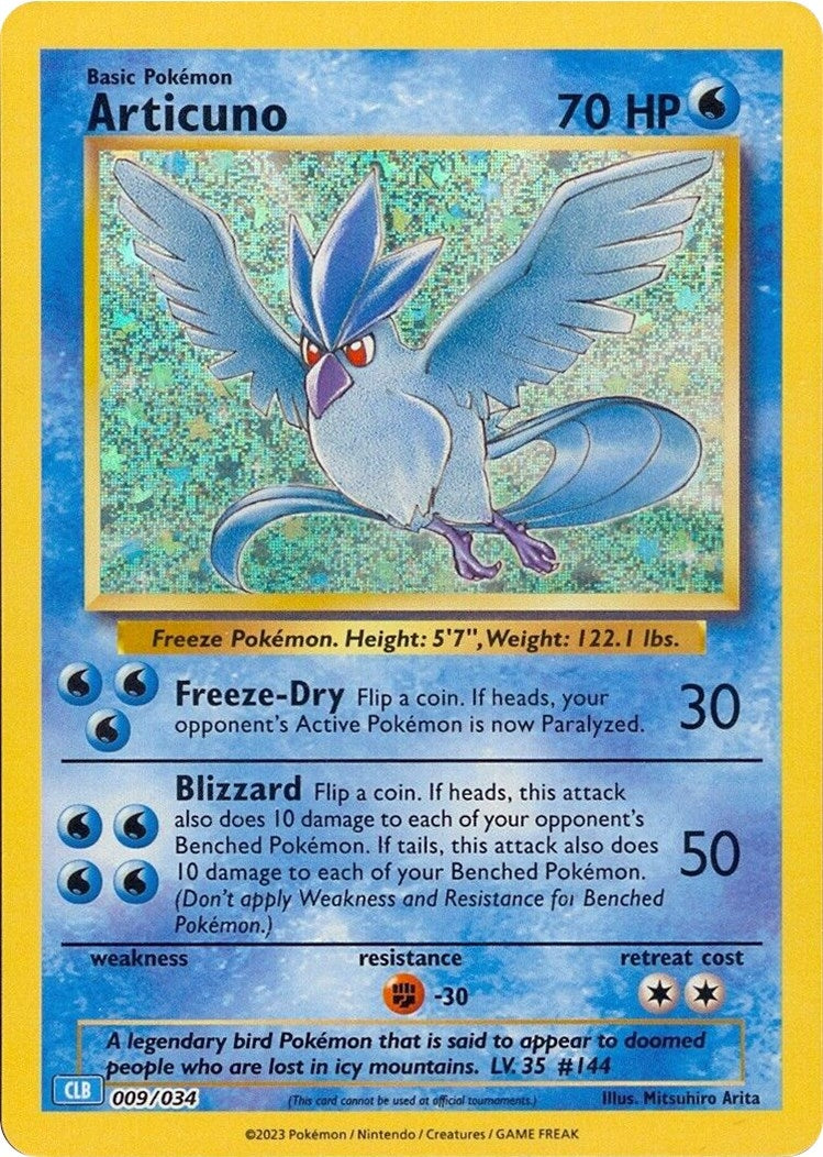 Image for Articuno (009/034) (Trading Card Game Classic) (CL) - Pokemon