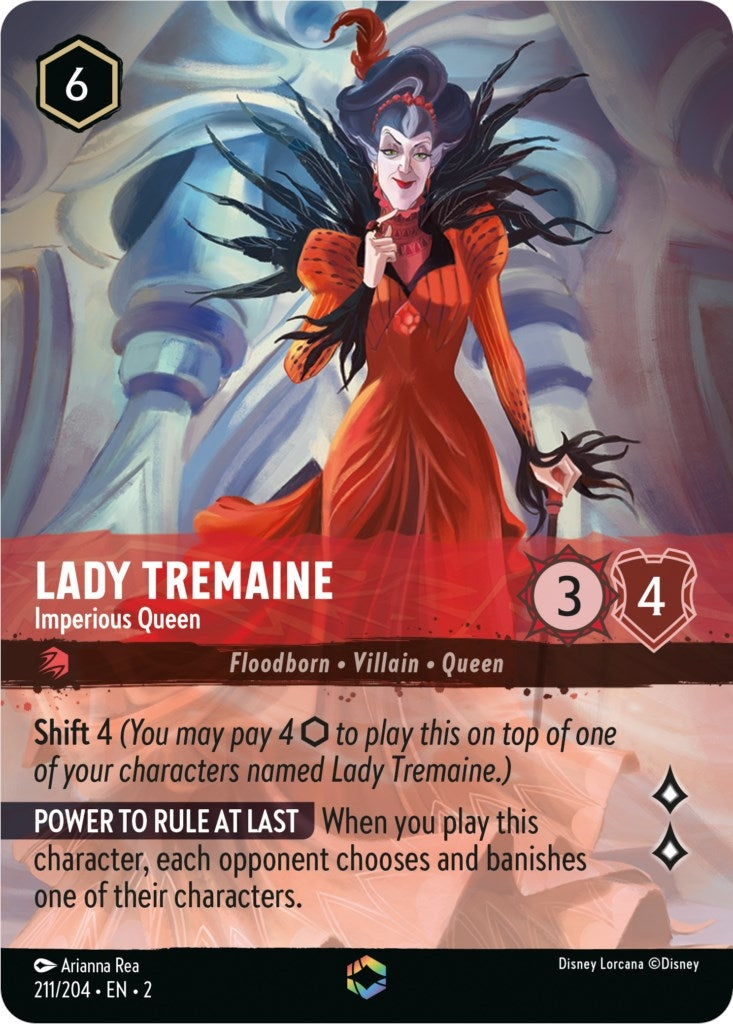 Image for Lady Tremaine - Imperious Queen (Enchanted) (211/204) (Rise of the Floodborn) (2) - Disney Lorcana