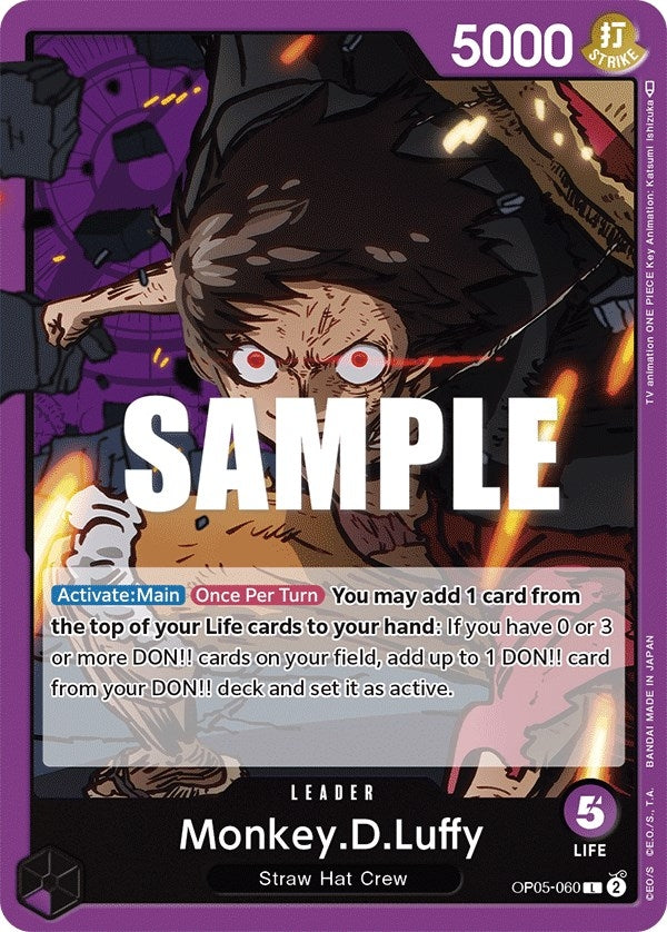 Image for Monkey.D.Luffy (060) (OP05-060) (Awakening of the New Era) (OP05) - One Piece Card Game