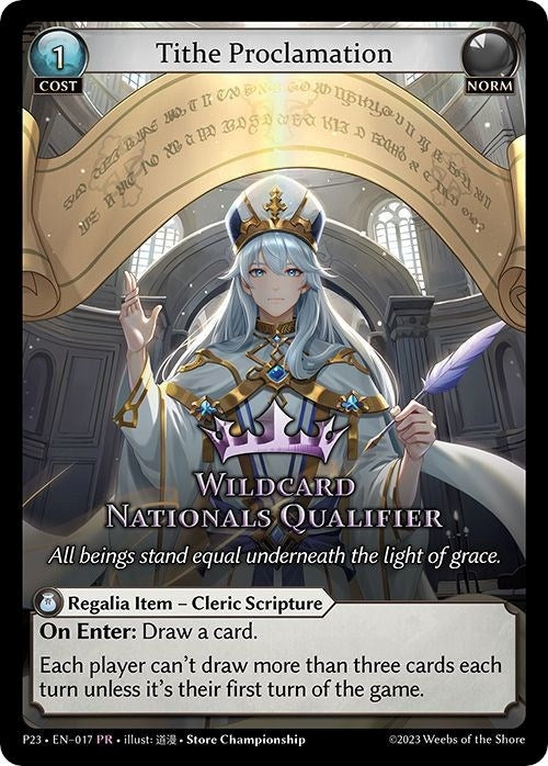 Image for Tithe Proclamation (017) (Promotional Cards) (P) - Grand Archive TCG