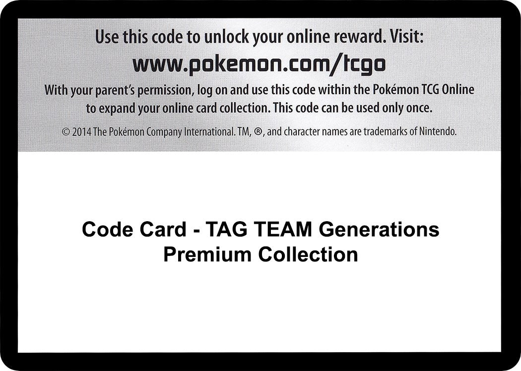 Image for Code Card - TAG TEAM Generations Premium Collection (Miscellaneous Cards & Products) (MCAP) - Pokemon