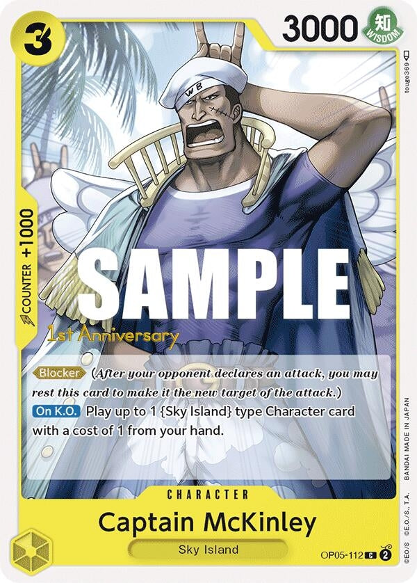 Image for Captain McKinley (OP05-112) (Awakening of the New Era: 1st Anniversary Tournament Cards) (OP05 ANN) - One Piece Card Game