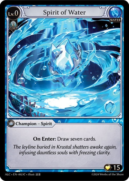 Image for Spirit of Water (002) (Alchemical Revolution) (ALC) - Grand Archive TCG