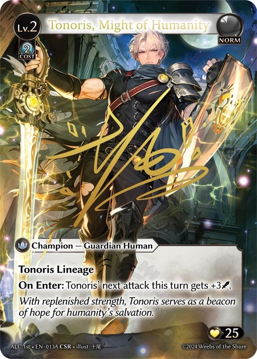 Image for Tonoris, Might of Humanity (CSR) (013A) (ALC1E) (013A) (Alchemical Revolution) (ALC) - Grand Archive TCG