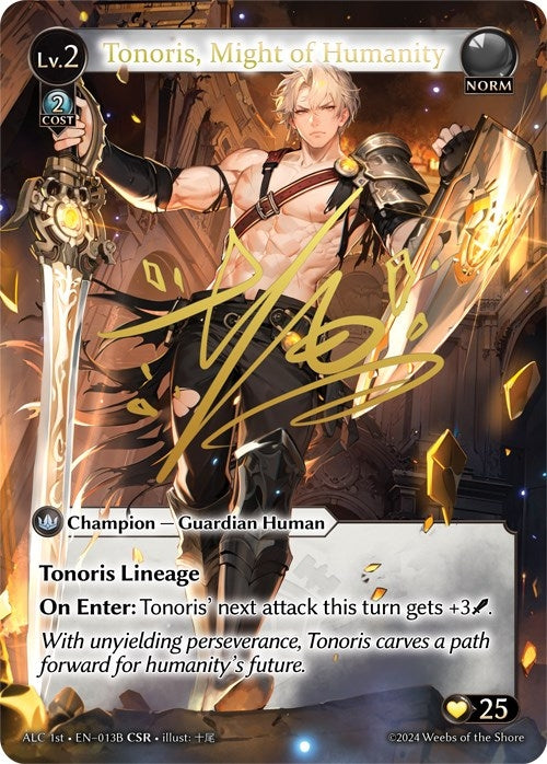 Image for Tonoris, Might of Humanity (CSR) (013B) (ALC1E) (013B) (Alchemical Revolution) (ALC) - Grand Archive TCG