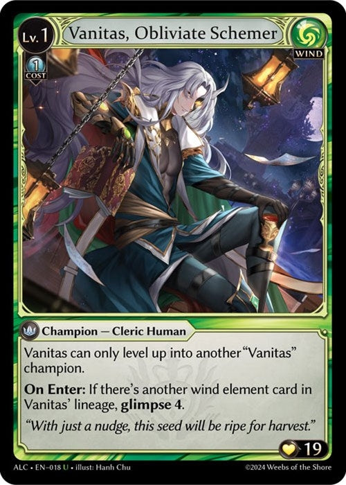 Image for Vanitas, Obliviate Schemer (018) (Alchemical Revolution) (ALC) - Grand Archive TCG