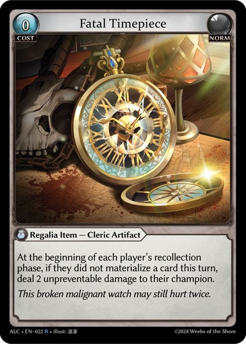 Image for Fatal Timepiece (022) (Alchemical Revolution) (ALC) - Grand Archive TCG
