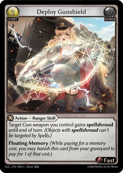 Image for Deploy Gunshield (048) (Alchemical Revolution) (ALC) - Grand Archive TCG