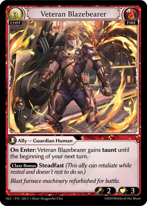 Image for Veteran Blazebearer (120) (Alchemical Revolution) (ALC) - Grand Archive TCG