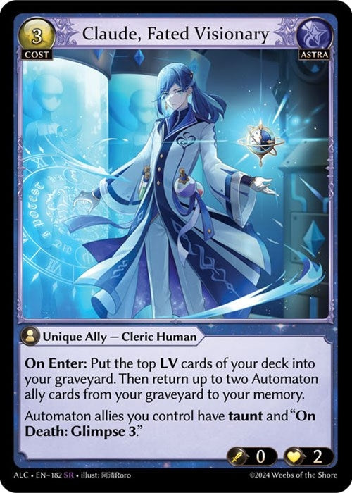 Image for Claude, Fated Visionary (182) (Alchemical Revolution) (ALC) - Grand Archive TCG