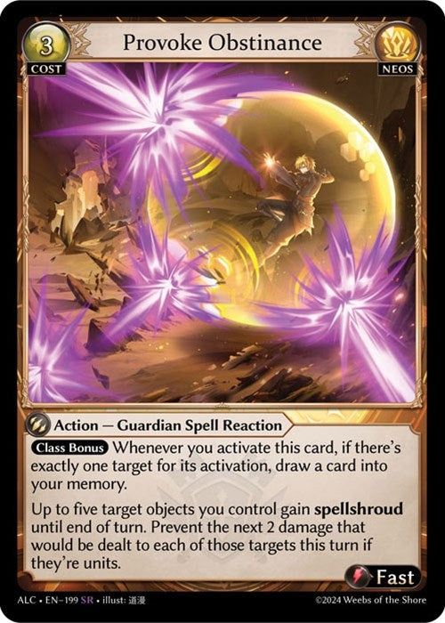 Image for Provoke Obstinance (199) (Alchemical Revolution) (ALC) - Grand Archive TCG