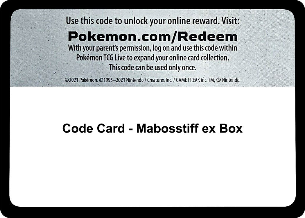 Image for Code Card - Mabosstiff ex Box (Miscellaneous Cards & Products) (MCAP) - Pokemon