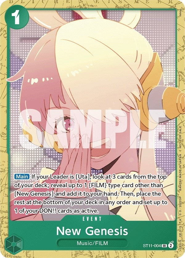 Image for New Genesis (Starter Deck 11: Uta Deck Battle) (ST11-004) (One Piece Promotion Cards) (OP-PR) - One Piece Card Game