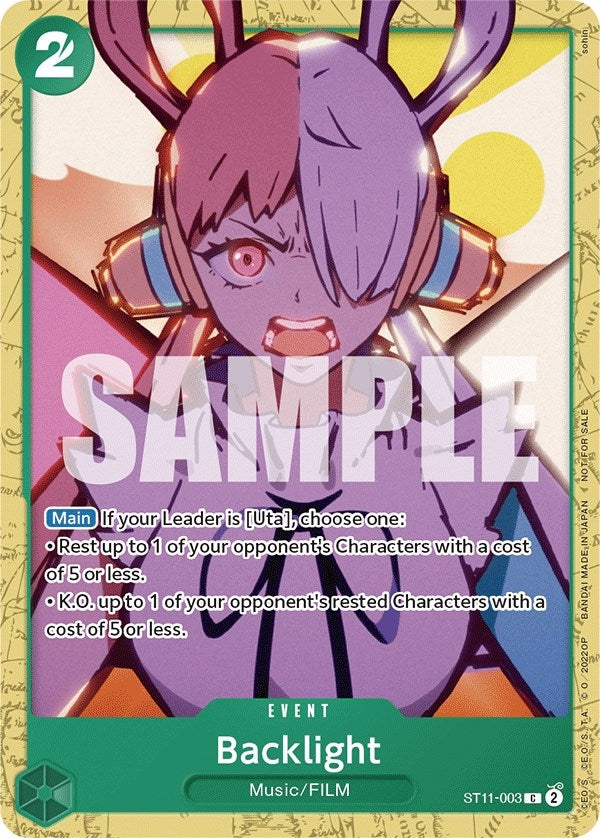 Image for Backlight (Starter Deck 11: Uta Deck Battle) (ST11-003) (One Piece Promotion Cards) (OP-PR) - One Piece Card Game