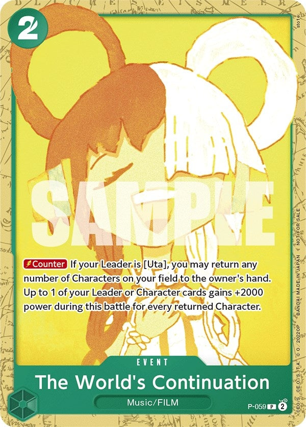 Image for The World's Continuation (Starter Deck 11: Uta Deck Battle) (P-059) (One Piece Promotion Cards) (OP-PR) - One Piece Card Game