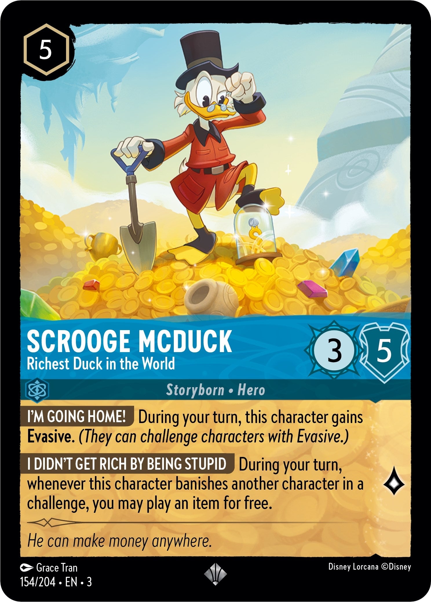 Image for Scrooge McDuck - Richest Duck in the World (154/204) (Into the Inklands) (3) - Disney Lorcana