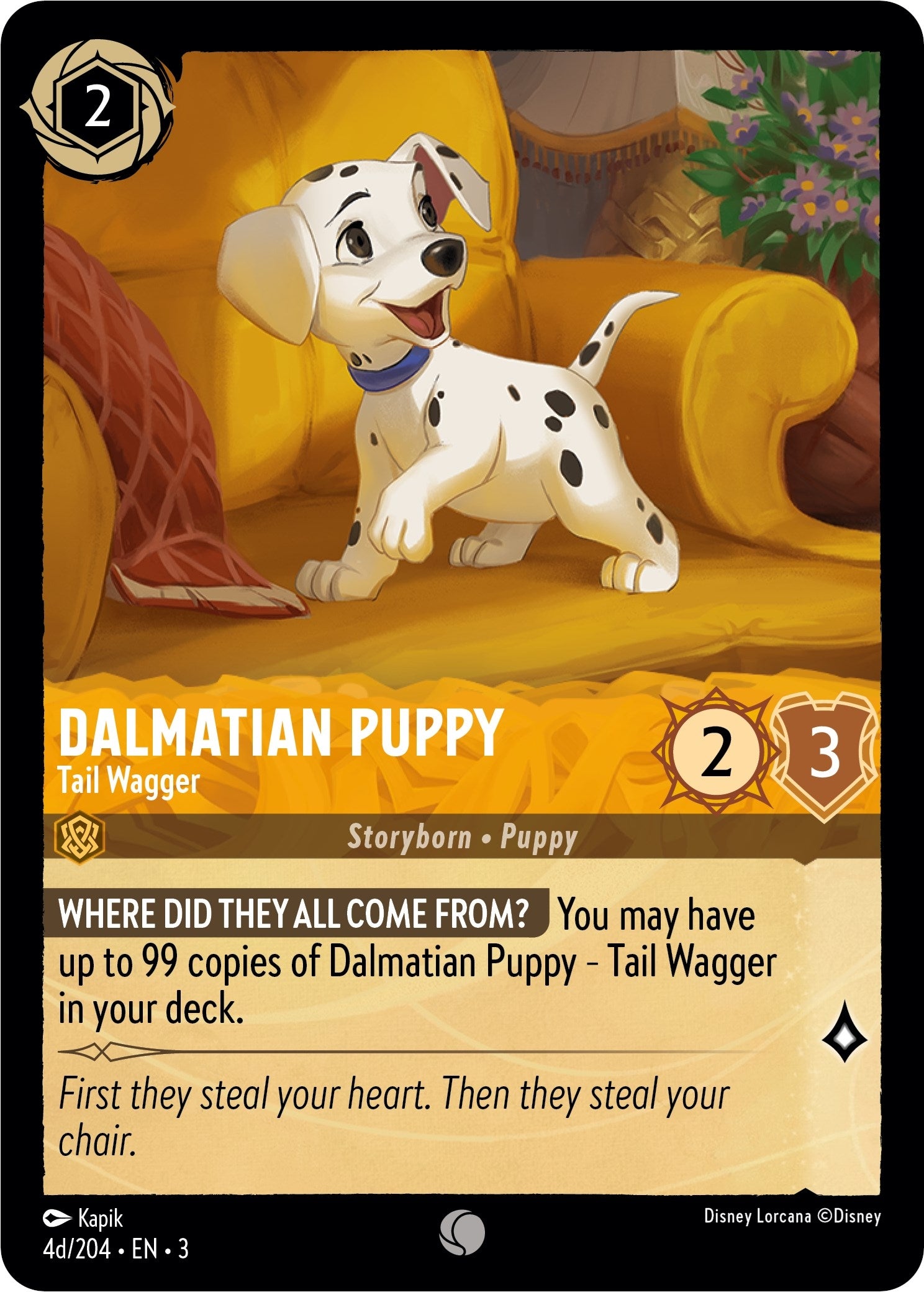 Image for Dalmatian Puppy - Tail Wagger (4d/204) (4d/204) (Into the Inklands) (3) - Disney Lorcana
