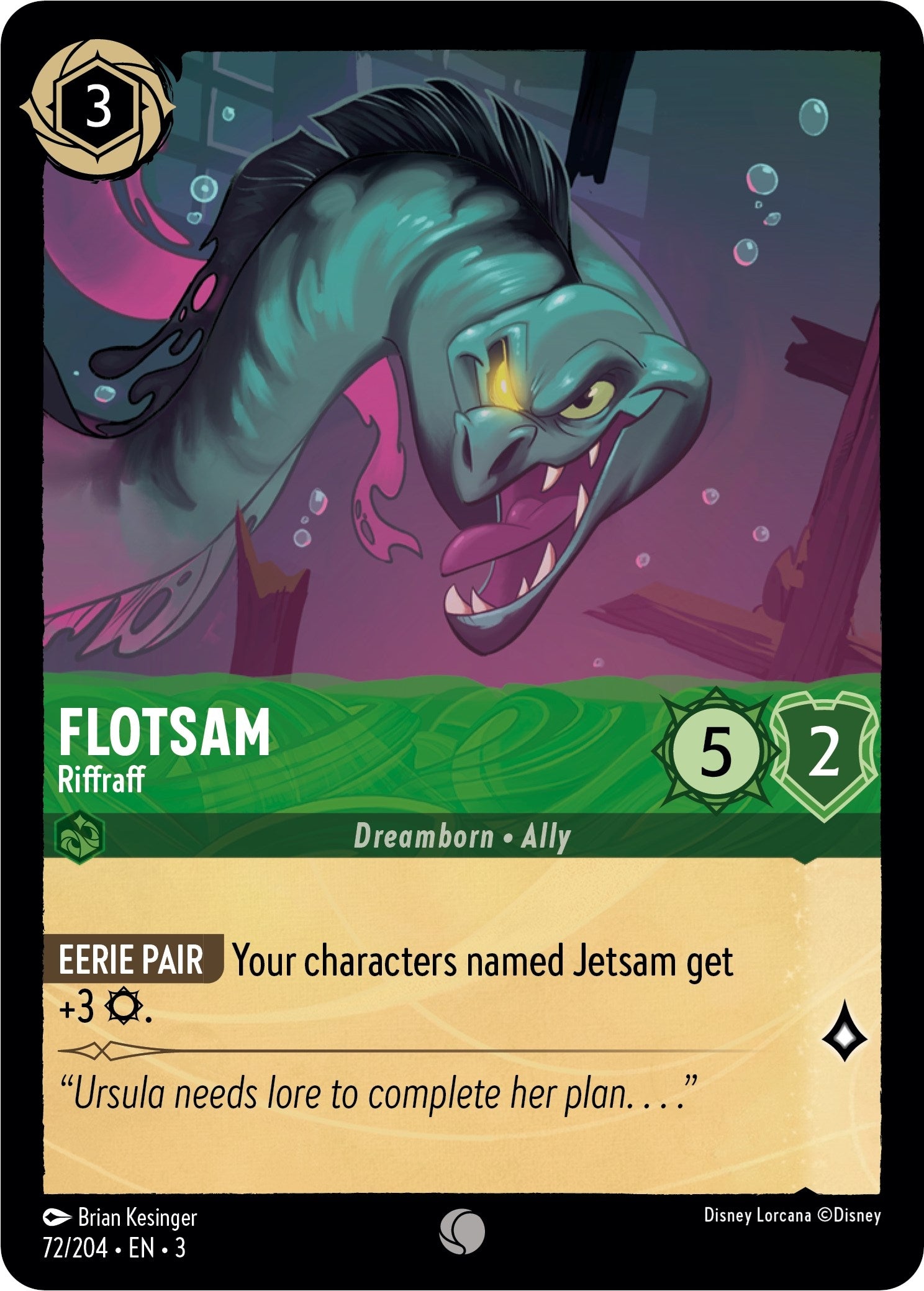 Image for Flotsam - Riffraff (72/204) (Into the Inklands) (3) - Disney Lorcana