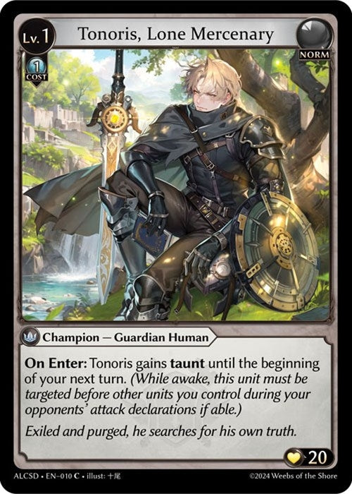 Image for Tonoris, Lone Mercenary (010) (Alchemical Revolution Starter Decks) (ALCSD) - Grand Archive TCG