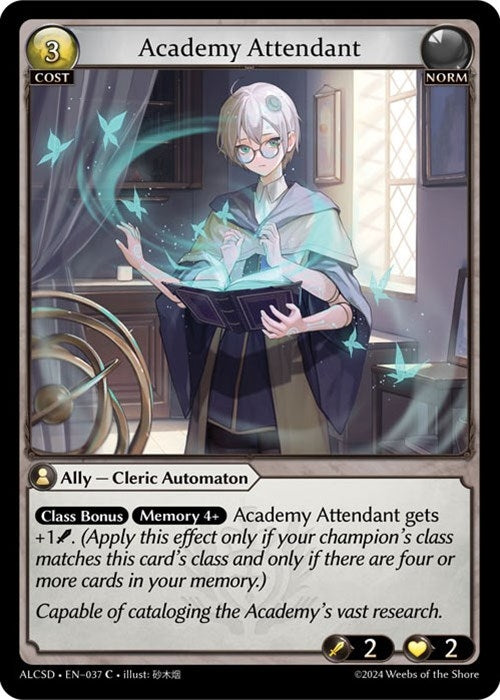 Image for Academy Attendant (037) (Alchemical Revolution Starter Decks) (ALCSD) - Grand Archive TCG