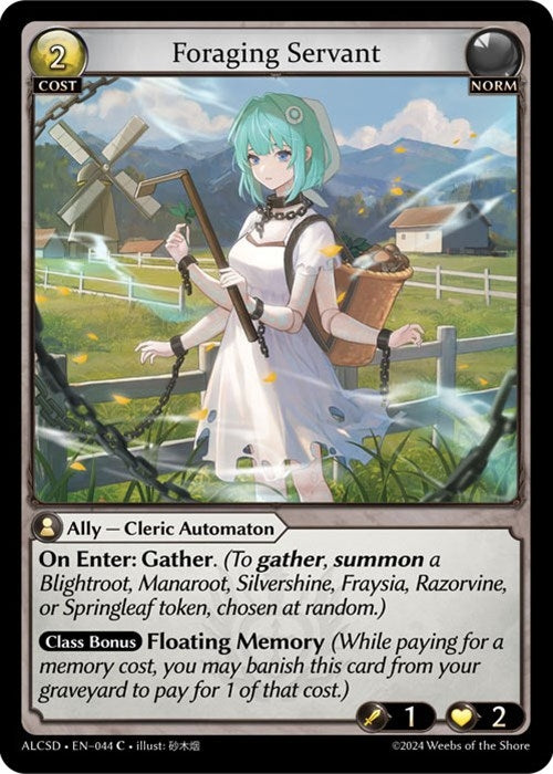 Image for Foraging Servant (044) (Alchemical Revolution Starter Decks) (ALCSD) - Grand Archive TCG