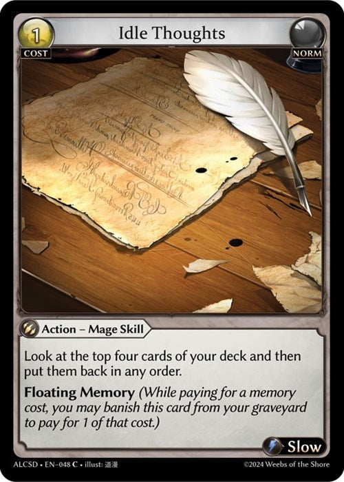 Image for Idle Thoughts (048) (Alchemical Revolution Starter Decks) (ALCSD) - Grand Archive TCG