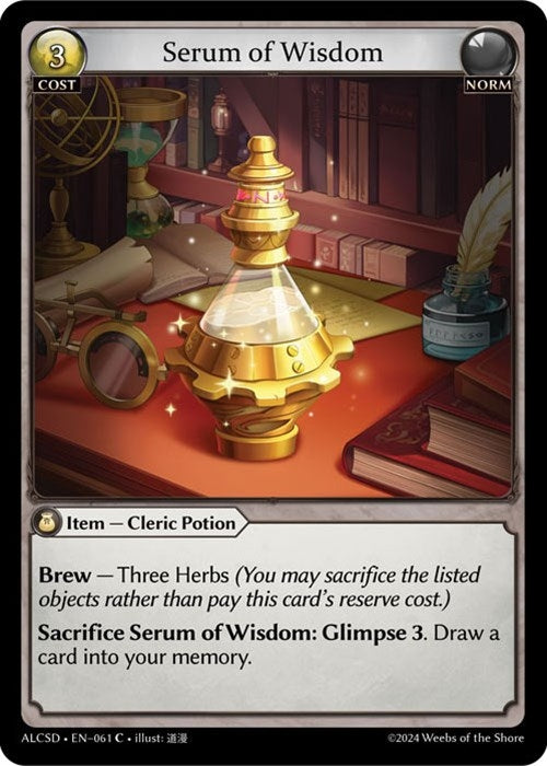 Image for Serum of Wisdom (061) (Alchemical Revolution Starter Decks) (ALCSD) - Grand Archive TCG
