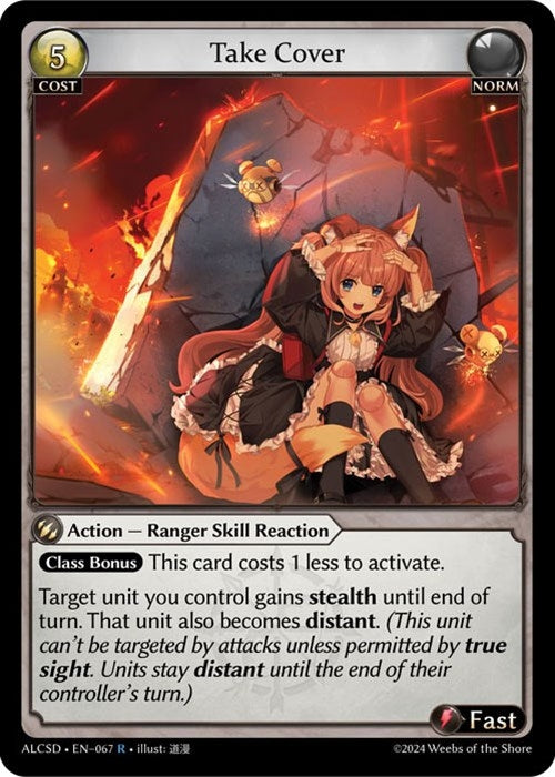Image for Take Cover (067) (Alchemical Revolution Starter Decks) (ALCSD) - Grand Archive TCG