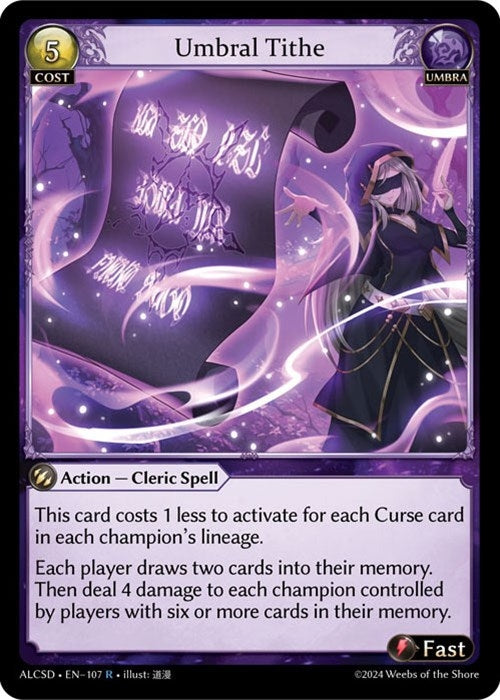 Image for Umbral Tithe (107) (Alchemical Revolution Starter Decks) (ALCSD) - Grand Archive TCG