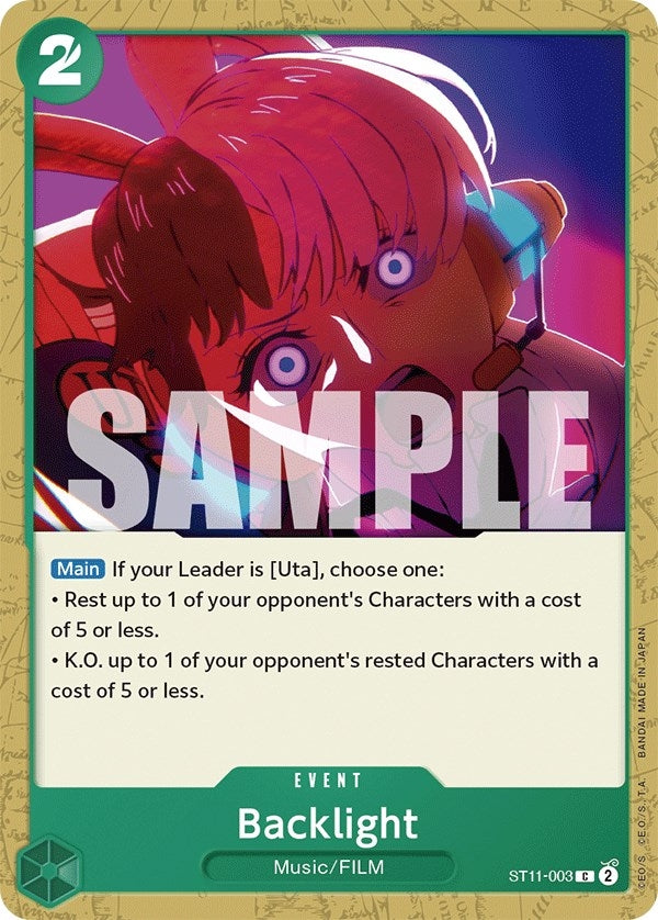 Image for Backlight (ST11-003) (Starter Deck 11: Uta) (ST-11) - One Piece Card Game