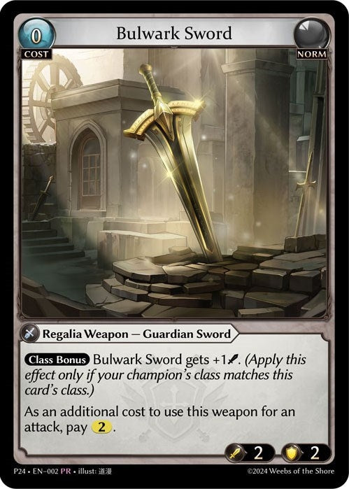 Image for Bulwark Sword (002) (Promotional Cards) (P) - Grand Archive TCG
