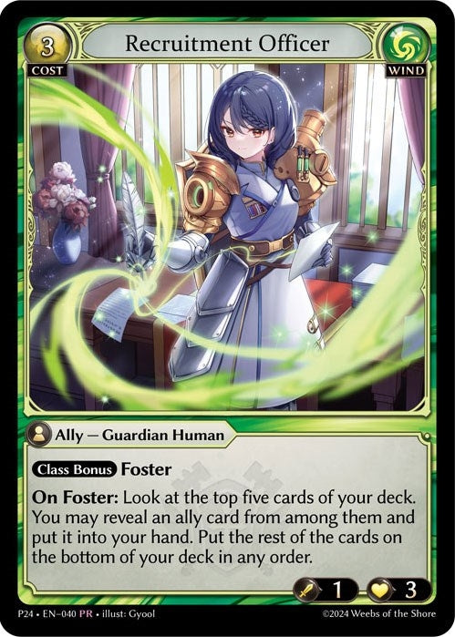 Image for Recruitment Officer (040) (Promotional Cards) (P) - Grand Archive TCG