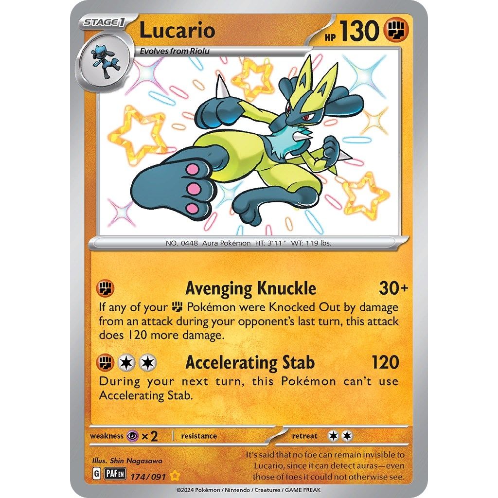 Lucario (174/091) (SV: Paldean Fates) - PokeBox USA