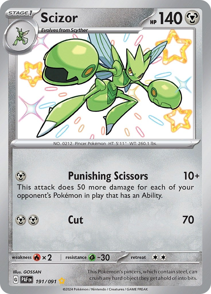Image for Scizor (191/091) (SV: Paldean Fates) - Pokemon