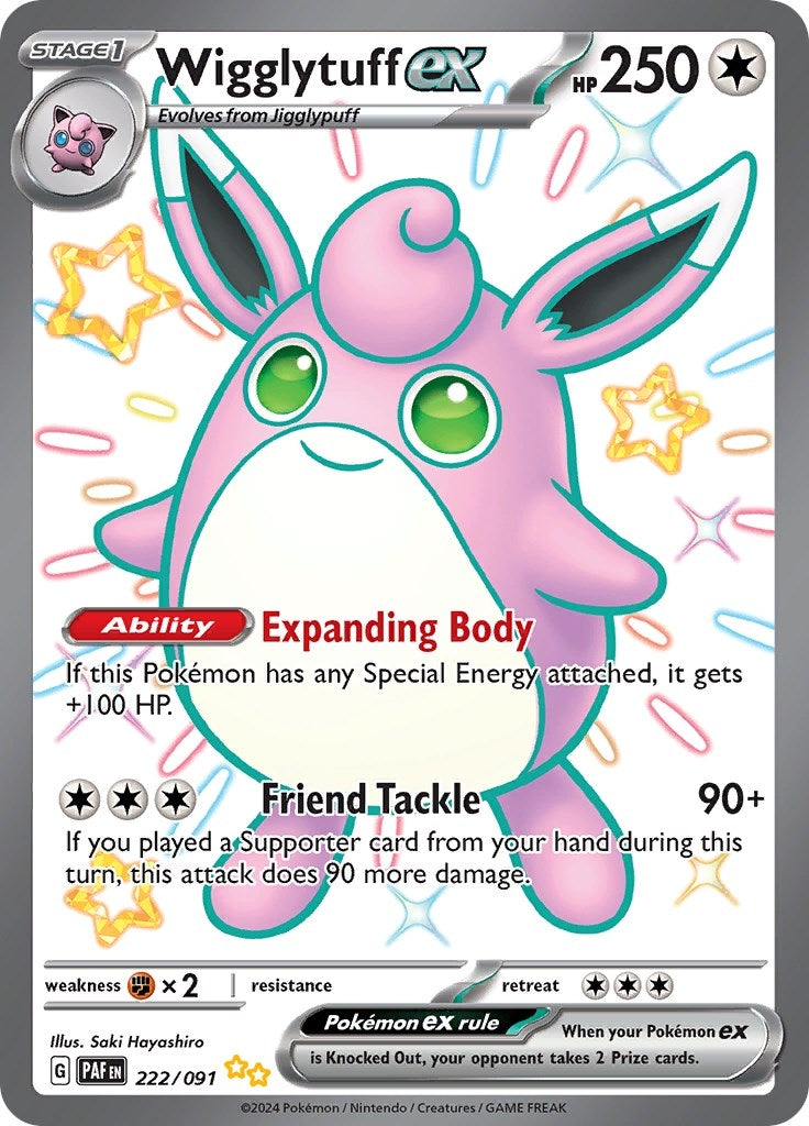 Wigglytuff ex (222/091) (SV: Paldean Fates) - PokeBox USA