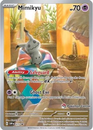 Mimikyu - 075 (Pokemon Center Exclusive) (075) (SV: Scarlet & Violet Promo Cards) (SVP)