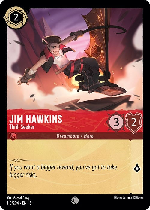 Image for Jim Hawkins - Thrill Seeker (110/204) (Into the Inklands) (3) - Disney Lorcana
