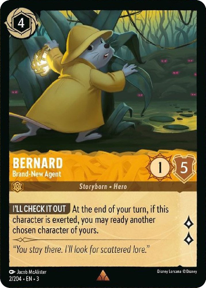 Image for Bernard - Brand-New Agent (2/204) (Into the Inklands) (3) - Disney Lorcana