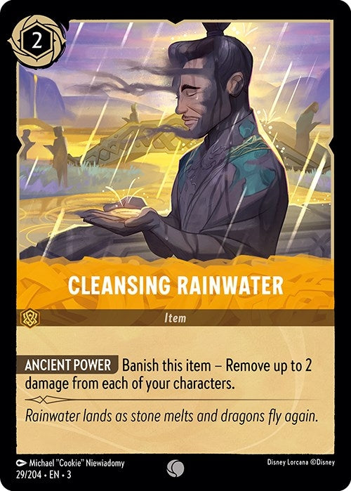 Image for Cleansing Rainwater (29/204) (Into the Inklands) (3) - Disney Lorcana