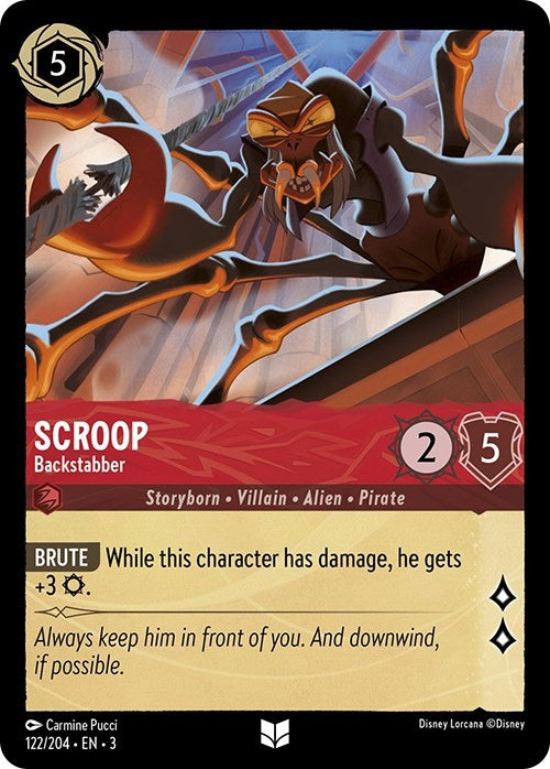 Image for Scroop - Backstabber (122/204) (Into the Inklands) (3) - Disney Lorcana